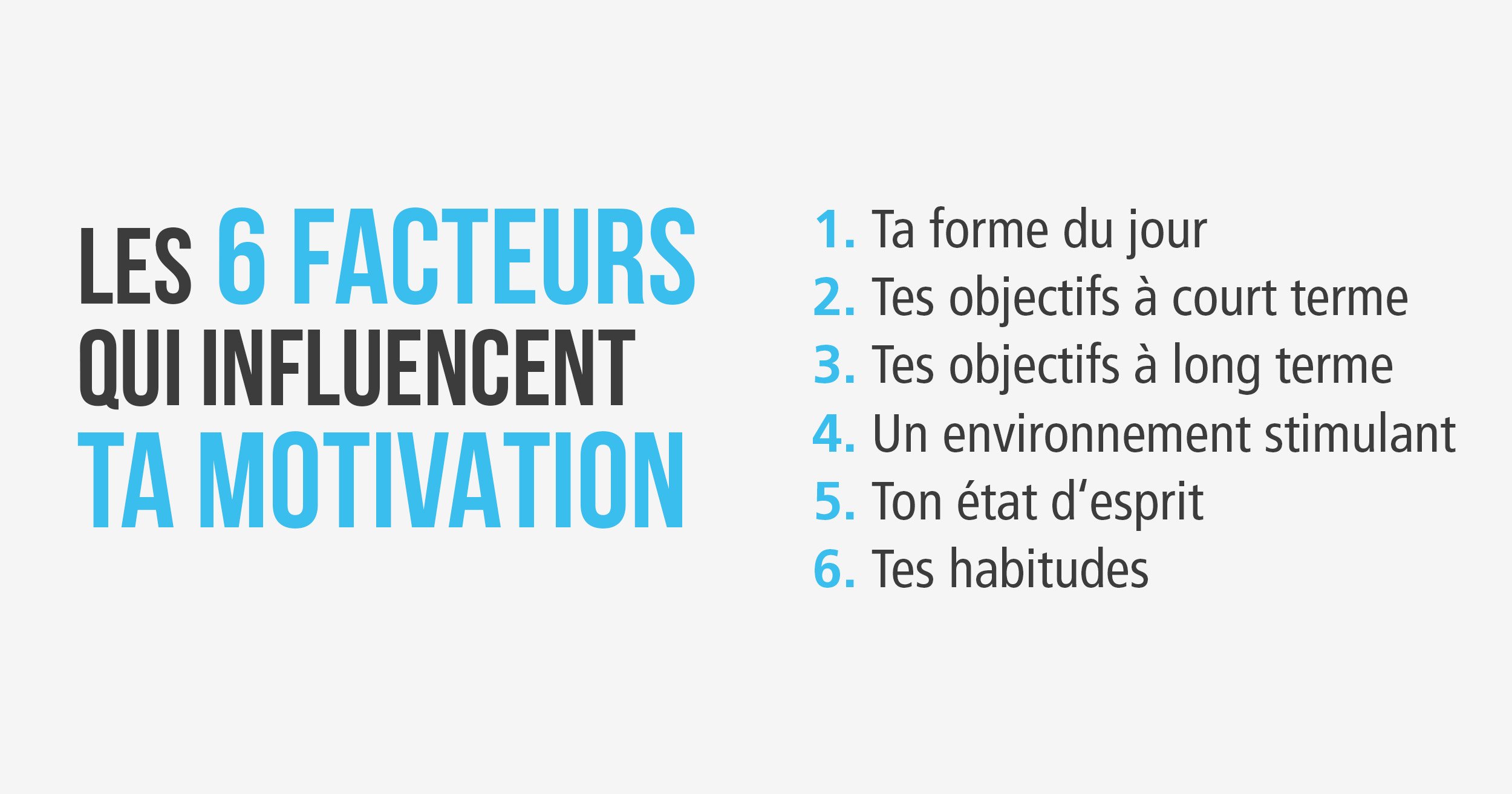Les 6 facteurs qui influencent ta motivation